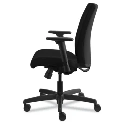 HON Ignition Series 17 in. to 21.5 in. Seat Height Supports Up to 300 lb Fabric Low-Back Task Chair - Black
