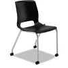 HON Motivate 300 lbs. Capacity Four-Leg Stacking Chair - Onyx/Black/Platinum (2-Piece/Carton)