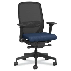 HON Nucleus Series 16.63 in. to 21.13 in. Seat Height Up to 300 lbs. Recharge Task Chair - Navy Seat, Black Back/Base