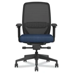 HON Nucleus Series 16.63 in. to 21.13 in. Seat Height Up to 300 lbs. Recharge Task Chair - Navy Seat, Black Back/Base