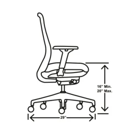 HON Nucleus Series 16.63 in. to 21.13 in. Seat Height Up to 300 lbs. Recharge Task Chair - Navy Seat, Black Back/Base
