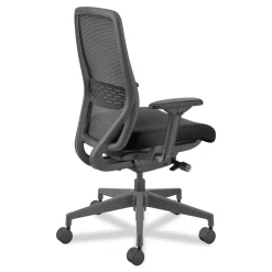 HON Nucleus Series 16.63 to 21.13 Seat Height Supports Up to 300 lb Recharge Task Chair - Black Seat/Back, Black Base