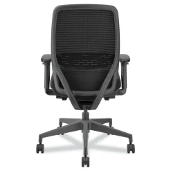 HON Nucleus Series 16.63 to 21.13 Seat Height Supports Up to 300 lb Recharge Task Chair - Black Seat/Back, Black Base
