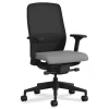 HON Nucleus Series 16.63 to 21.13 Seat Height Recharge Task Chair - Frost Seat, Black Back, Black Base