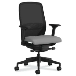 HON Nucleus Series 16.63 to 21.13 Seat Height Recharge Task Chair - Frost Seat, Black Back, Black Base
