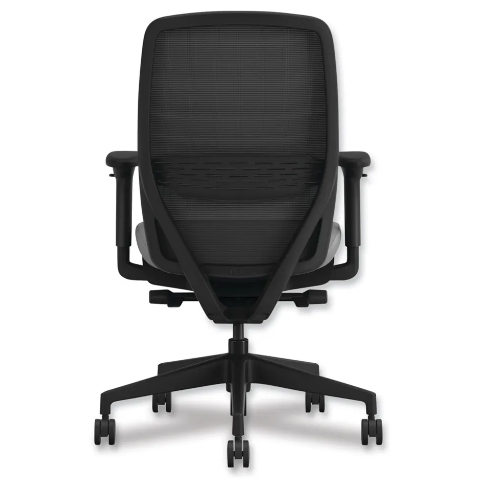 HON Nucleus Series 16.63 to 21.13 Seat Height Recharge Task Chair - Frost Seat, Black Back, Black Base