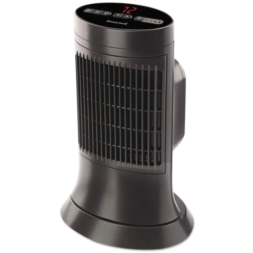 Honeywell 750 - 1500 Watts 10 in. x 7-5/8 in. x 14 in. Digital Ceramic Mini Tower Heater - Black