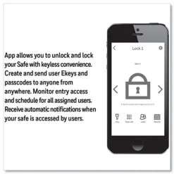 Honeywell 15 x 11.8 x 11.8 Bluetooth Smart Safe with Touch Screen - Black
