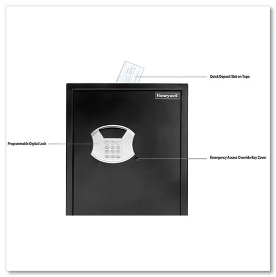 Honeywell 15 x 7.8 x 22 Digital Steel Security Safe with Drop Slot - Black