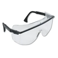 Honeywell Uvex Astro OTG 3001 Wraparound Safety Glasses - Black Plastic Frame, Clear Lens