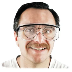 Honeywell Uvex Astro OTG 3001 Wraparound Safety Glasses - Black Plastic Frame, Clear Lens