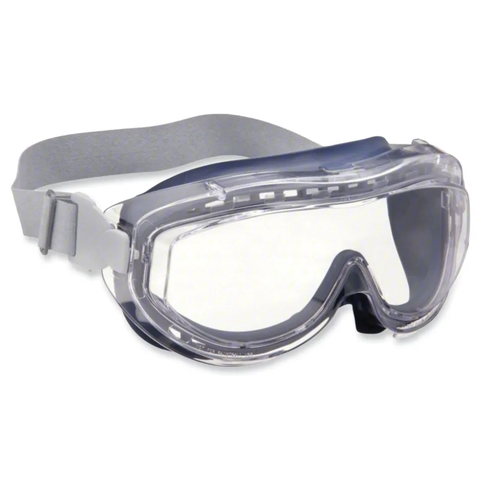 Honeywell Uvex Flex Seal HydroShield Anti-Fog/Anti-Scratch Lens OTG Goggles - Clear/Navy/Gray