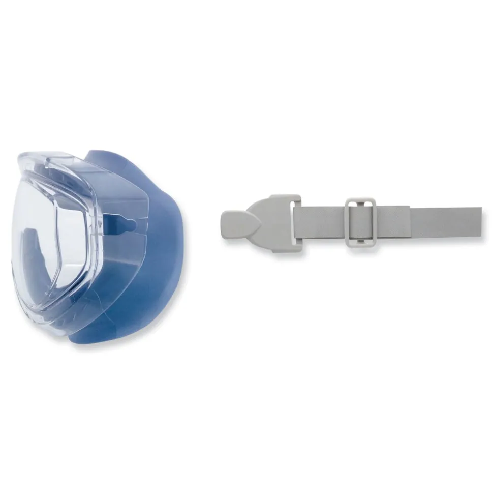 Honeywell Uvex Flex Seal HydroShield Anti-Fog/Anti-Scratch Lens OTG Goggles - Clear/Navy/Gray