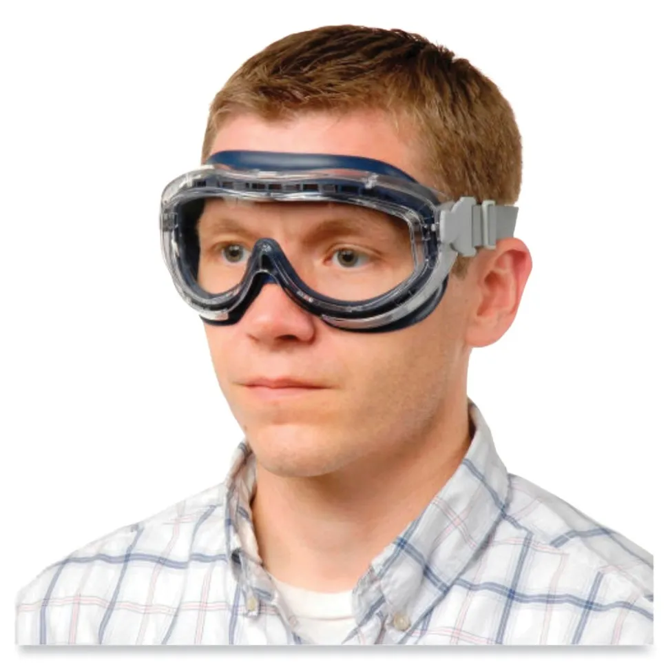 Honeywell Uvex Flex Seal HydroShield Anti-Fog/Anti-Scratch Lens OTG Goggles - Clear/Navy/Gray