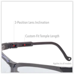 Honeywell Uvex Genesis Safety Eyewear - Black Nylon Frame/Clear Polycarbonate Lens