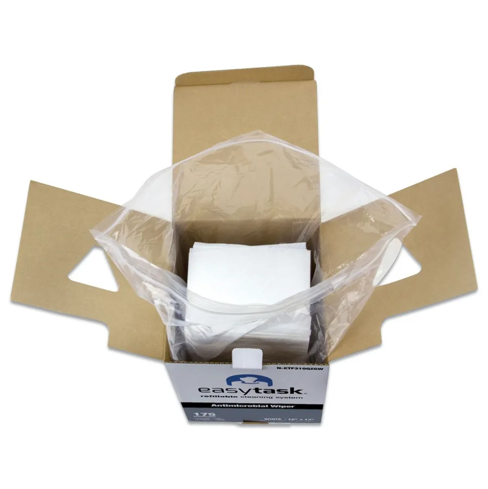 HOSPECO 10 in. x 13 in. 1-Ply Quarterfold Easy Task F310 Wiper - White