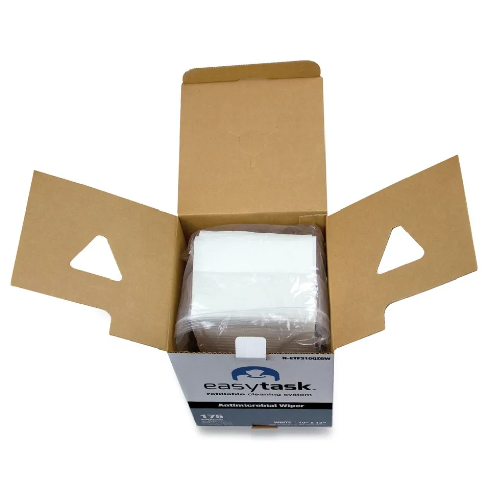 HOSPECO 10 in. x 13 in. 1-Ply Quarterfold Easy Task F310 Wiper - White