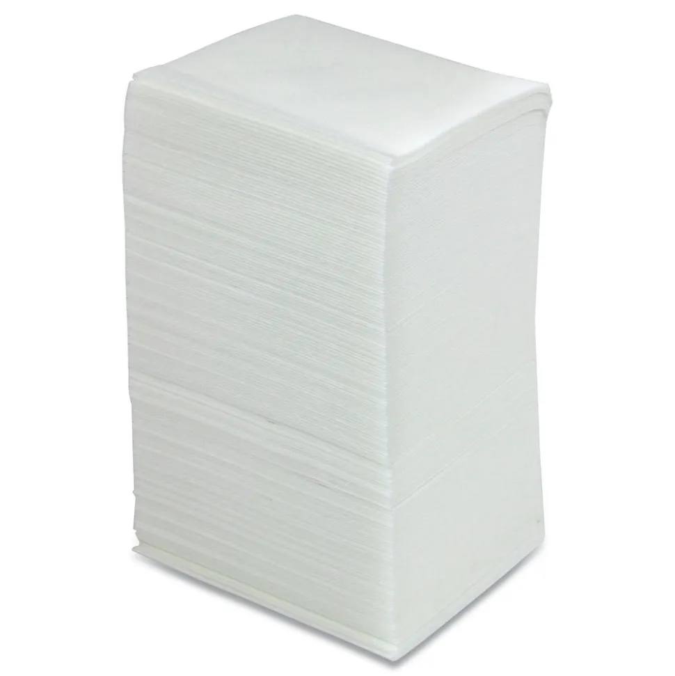 HOSPECO 10 in. x 13 in. 1-Ply Quarterfold Easy Task F310 Wiper - White (6 Bags/Carton)