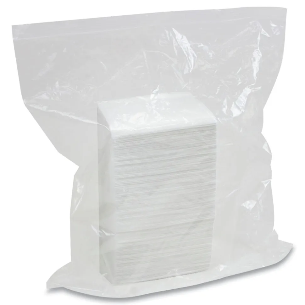 HOSPECO 10 in. x 13 in. 1-Ply Quarterfold Easy Task F310 Wiper - White (6 Bags/Carton)