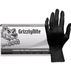 HOSPECO GL-N105FX ProWorks GrizzlyNite Nitrile Gloves - X-Large Black (1000/Carton)