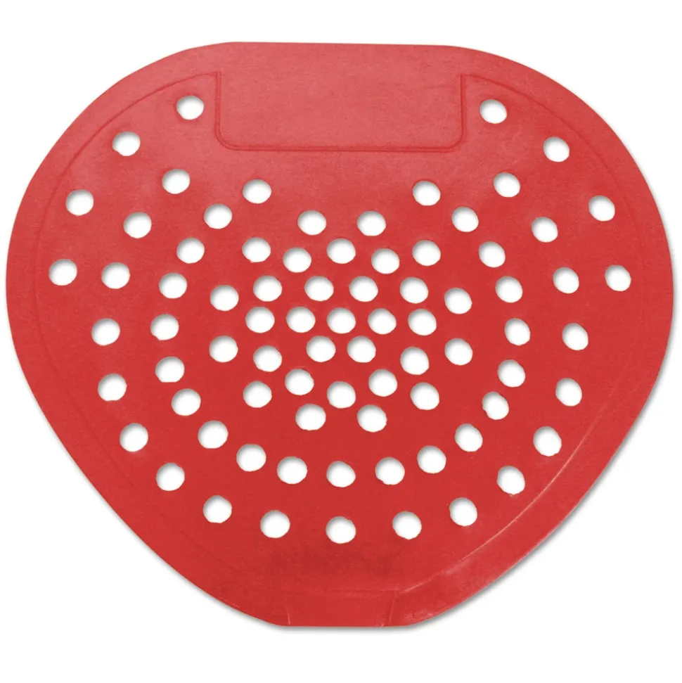 HOSPECO Health Gards 7.75 in. x 6.88 in. Vinyl Urinal Screen - Cherry Scent Red (1-Dozen)