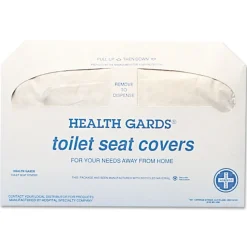 HOSPECO Health Gards 14.25 in. x 16.5 in. Toilet Seat Covers - White (5000/Carton)