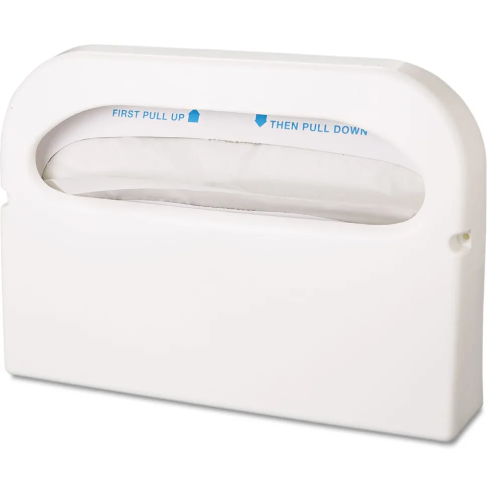 HOSPECO Health Gards 16 in. x 3.25 in. x 11.5 in. Half-Fold Toilet Seat Cover Dispenser - White (2/Box)