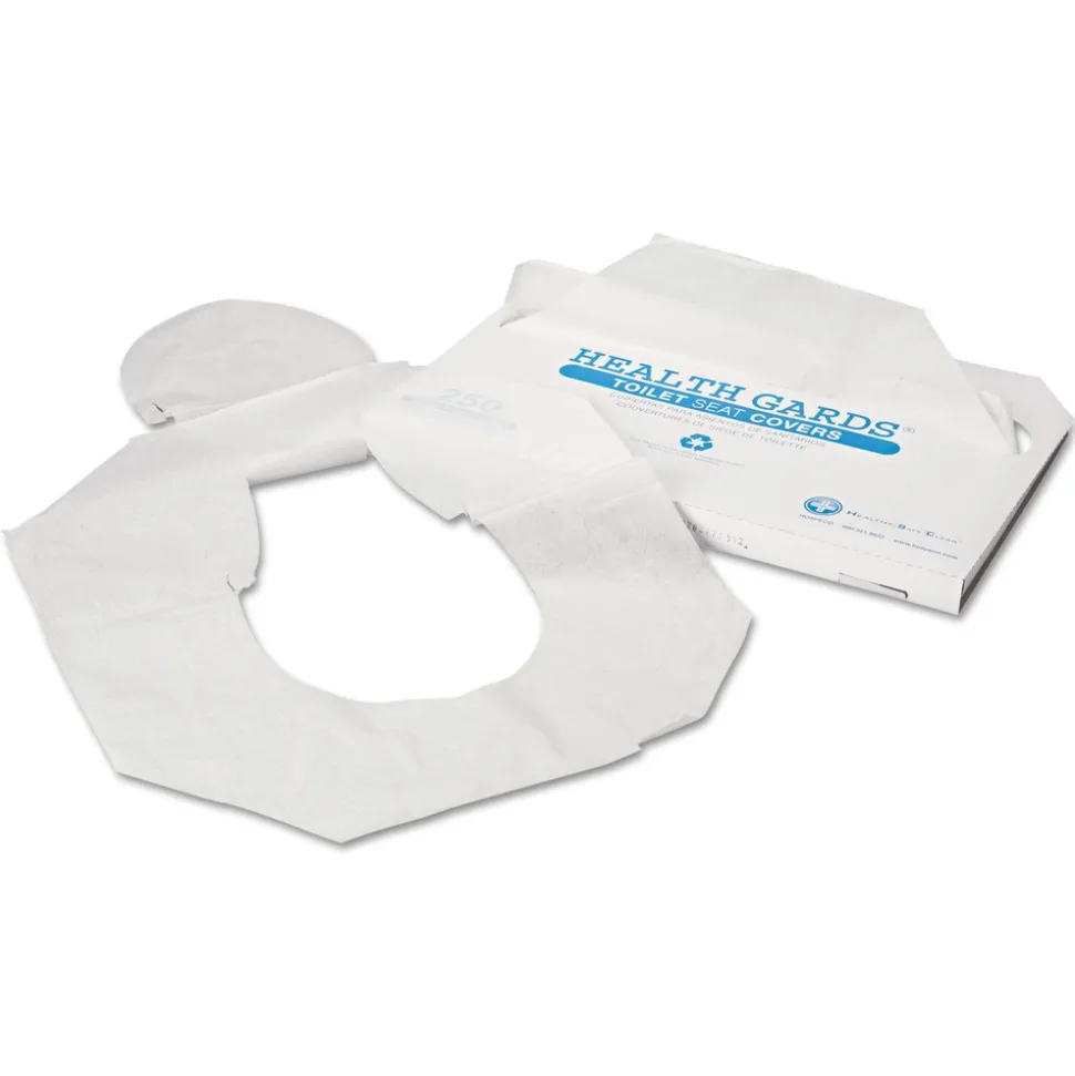 HOSPECO Health Gards Half-Fold 14.25 in. x 16.5 in. Toilet Seat Covers - White (1000/Carton)