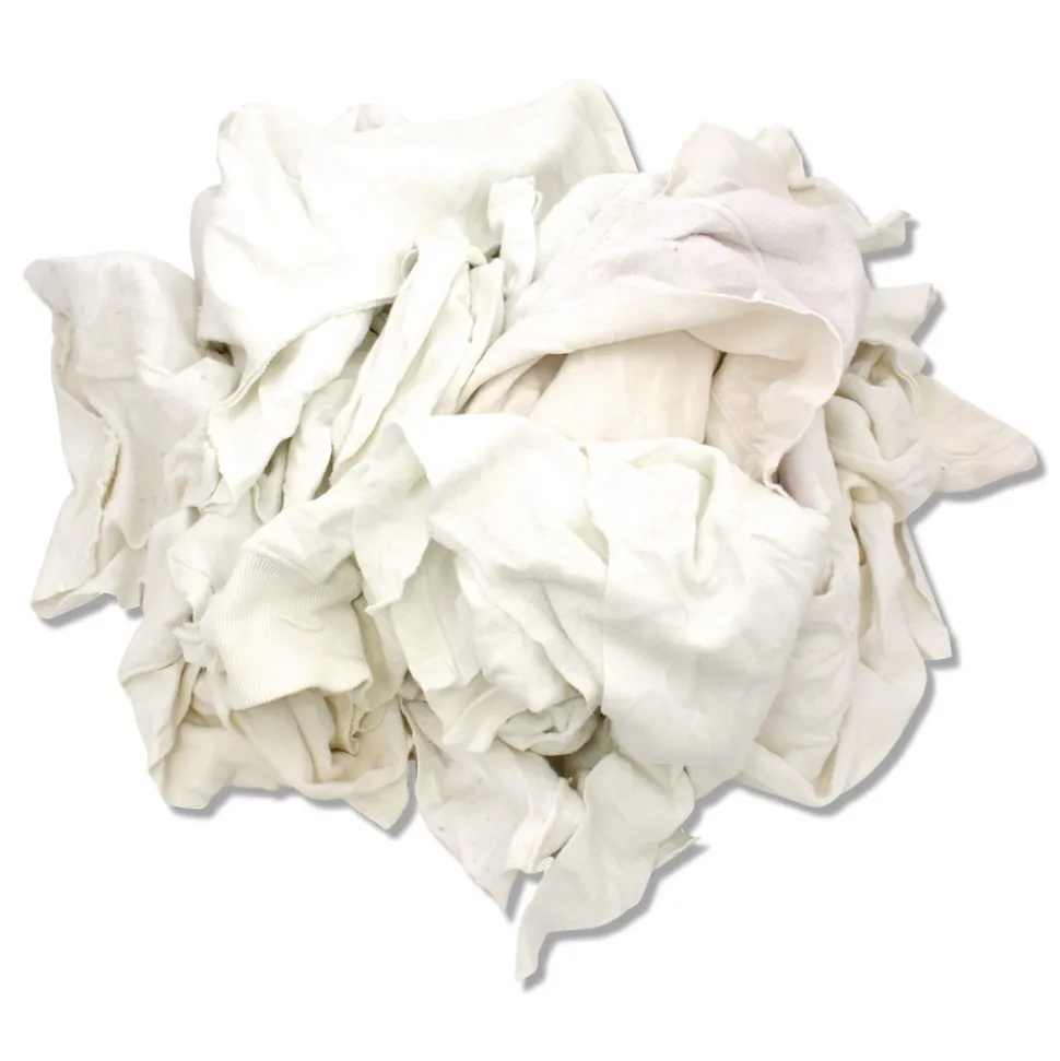HOSPECO Sweatshirt Rags Unscented White (8/lb, 25 lb/Carton)