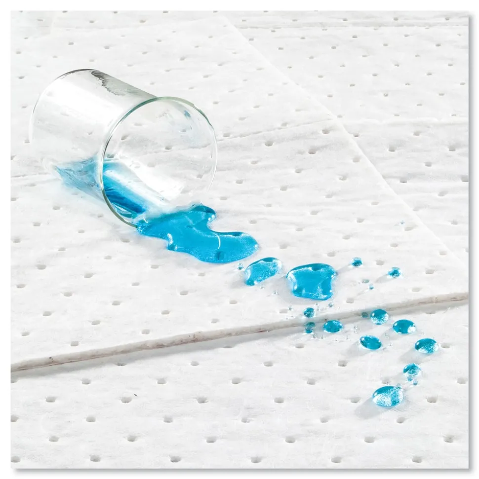 HOSPECO TASKBrand 15 in. x 18 in. 0.17-Gallon Industrial Oil Only Sorbent Pad - White (100/CT)