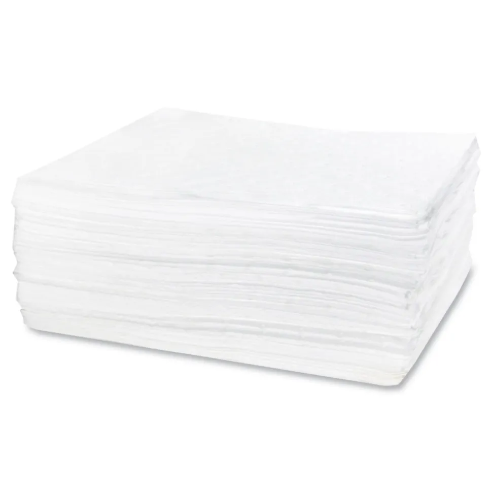 HOSPECO TASKBrand 15 in. x 18 in. 0.21-Gallon Industrial Oil Only Sorbent Pad - White (100/CT)