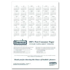 House of Doolittle 11 in. x 8.5 in. 14-Month (Jul 2025-Aug 2026) Wirebound Academic Monthly Planner - Black Cover