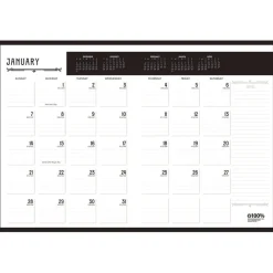 House of Doolittle 11 in. x 8.5 in. 12-Month (Jan-Dec 2026) 100 Percent Recycled Deco Days Monthly Planner - Black/Gold Cover