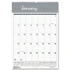 House of Doolittle 22 in. x 31.25 in. 12-Month (Jan-Dec 2026) Bar Harbor Recycled Wirebound Monthly Wall Calendar - White/Blue/Gray Sheets