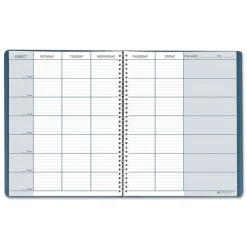 House of Doolittle 11 in. x 8.5 in. Sheets 45-Week Span 7 Classes Weekly Recycled Teacher's Planner - Blue Cover