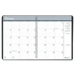 House of Doolittle 11 in. x 8.5 in. 24-Month (Jan 2026-Dec 2027) Recycled Ruled Monthly Planner - Black Cover