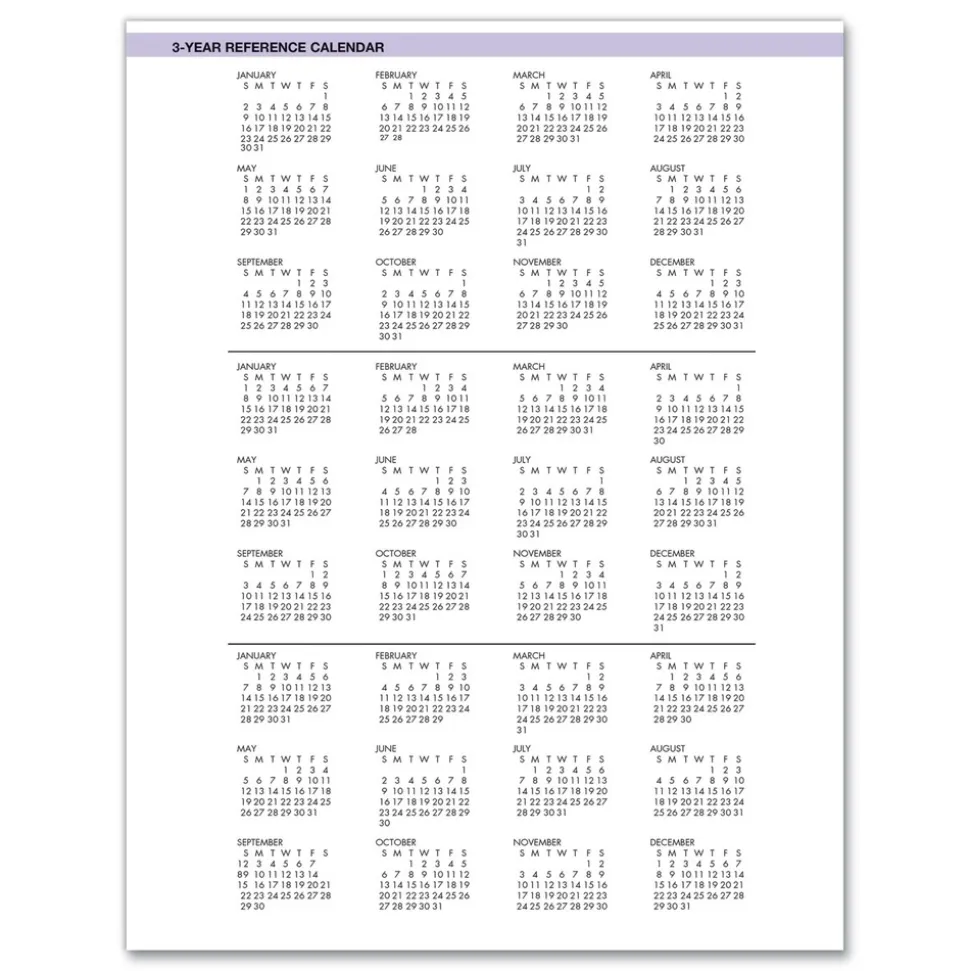 House of Doolittle 9 in. x 7 in. 12-Month (Jan-Dec 2026) Recycled Wild Flower Weekly/Monthly Planner - Gray/White/Purple Cover