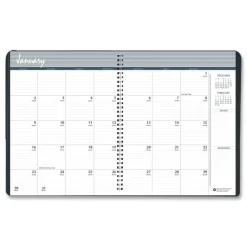House of Doolittle 11 in. x 8.5 in. 14-Month (Dec 2025-Jan 2027) Recycled Ruled Monthly Planner - Black Cover