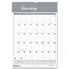 House of Doolittle 12 in. x 17 in. 12-Month (Jan-Dec 2026) Bar Harbor Recycled Wirebound Monthly Wall Calendar - White/Blue/Gray Sheets