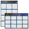 House of Doolittle 24 in. x 37 in. 12-Month (Jan-Dec 2026) Recycled Stargazer Laminated Wall Planner - White/Blue/Gold Sheets