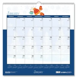 House of Doolittle 12 in. x 12 in. 12-Month (Jan-Dec 2026) Recycled Seasonal Wall Calendar