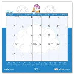 House of Doolittle 12 in. x 12 in. 12-Month (Jan-Dec 2026) Recycled Seasonal Wall Calendar
