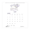 House of Doolittle 11 in. x 14 in. 12-Month (Aug 2025-Jul 2026) Recycled Academic Zodiac Wall Calendar - Multicolor Sheets