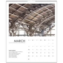 House of Doolittle 14 in. x 11 in. 12-Month (Jan-Dec 2026) 100 Percent Recycled Abstract Architecture Wall Calendar - White Sheets