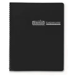 House of Doolittle 10 in. x 7 in. 12-Month (Jan-Dec 2026) Earthscapes Recycled Weekly/Monthly Planner - Black Cover