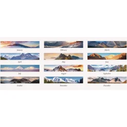 House of Doolittle Earthscapes 22 in. x 17 in. 12-Month (Jan-Dec) 2026 Recycled Monthly Desk Pad Calendar - Mountains of the World Photos