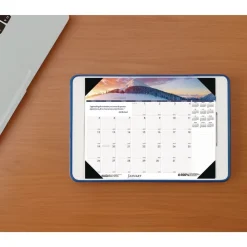 House of Doolittle Earthscapes 22 in. x 17 in. 12-Month (Jan-Dec) 2026 Recycled Monthly Desk Pad Calendar - Mountains of the World Photos