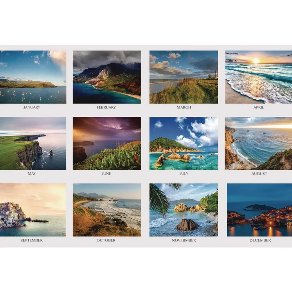 House of Doolittle Earthscapes 18.5 in. x 13 in. 12-Month (Jan to Dec) 2026 Recycled Desk Pad Calendar - Multicolor