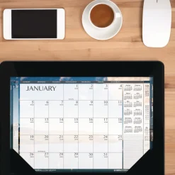 House of Doolittle Earthscapes 22 in. x 17 in. 12-Month (Jan to Dec) 2026 Recycled Desk Pad Calendar - Multicolor