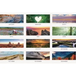 House of Doolittle 14-Month: Dec 2025 to Jan 2027 8 in. x 17 in. Scenic Photography Earthscapes Recycled 3-Month Vertical Wall Calendar - White Sheets